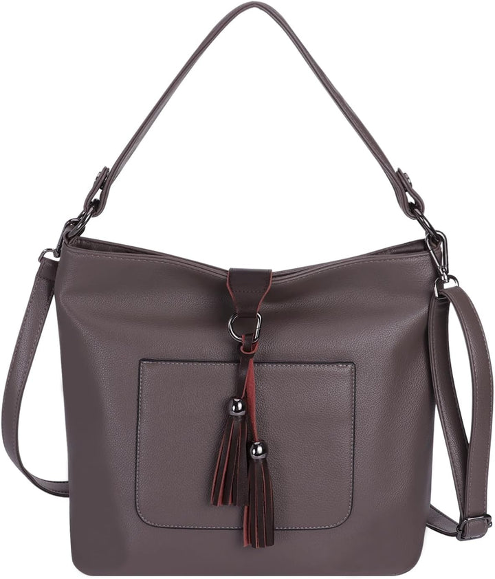 HAWEE Damen Handtasche Kunstleder Grosse Schultertasche Shopper Umhängetasche Frauen Elegante Henkel