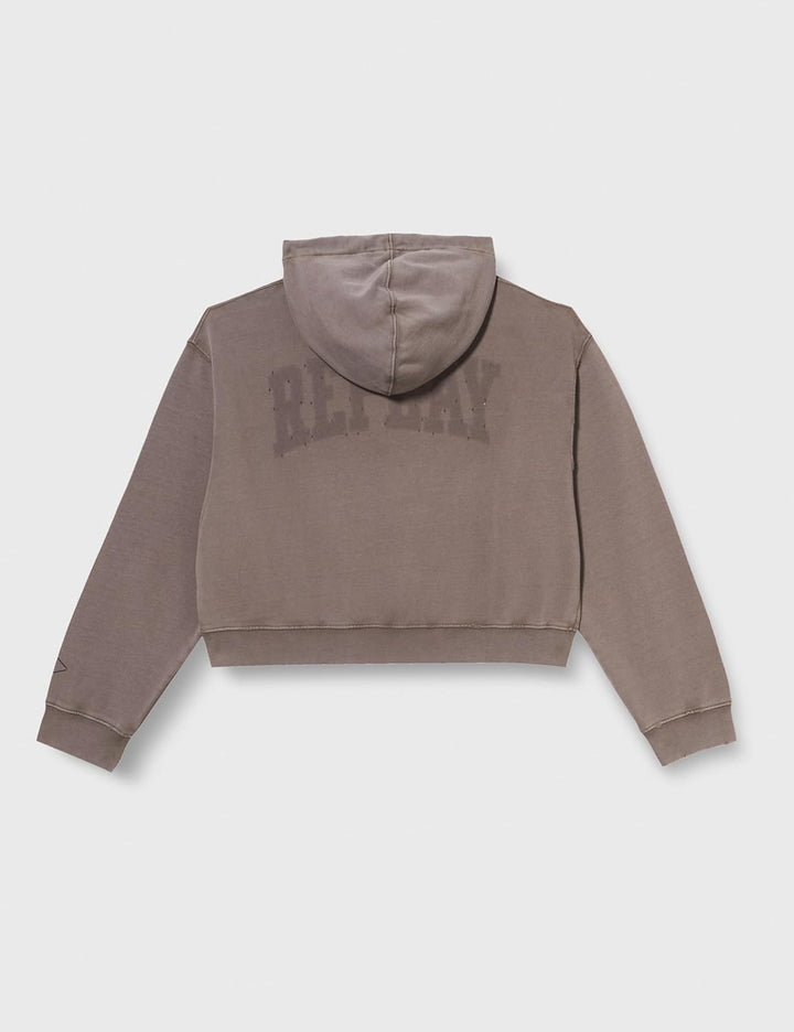Replay Damen Kapuzenpullover XXS 093 Anthracite, XXS 093 Anthracite