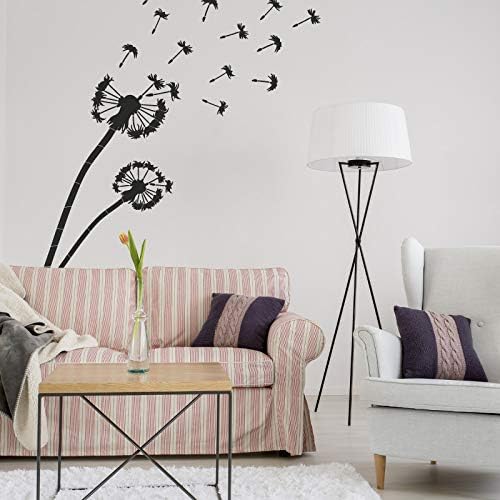 Wiederverwendbare Wandschablone aus Kunststoff // Löwenzahn - Blume // Muster Schablone Vorlage (65x