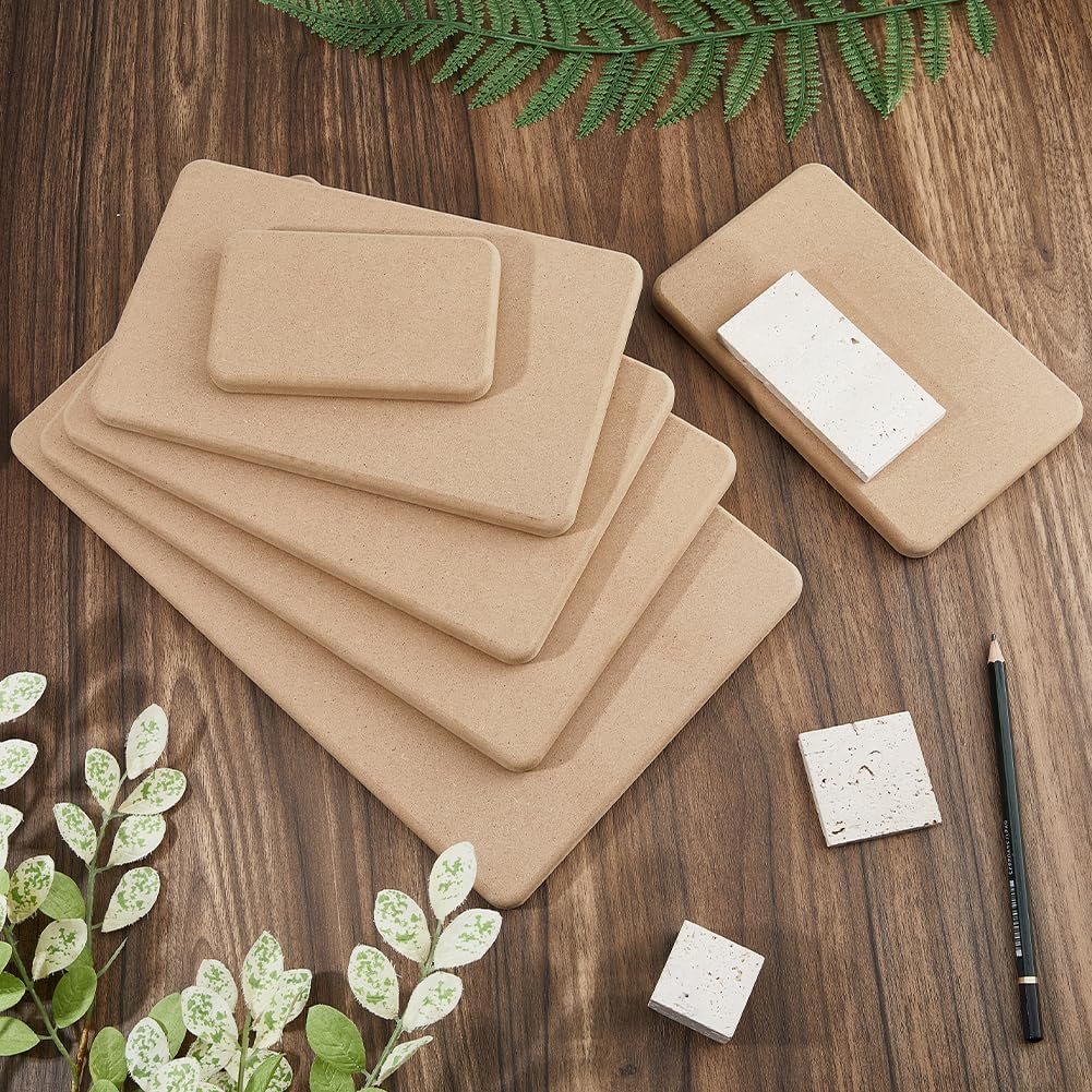 SUPERFINDINGS 6 Stück 6 Grösse Töpferformen Tiefe Rechteck MDF Holzplatten Schlumpfformen Für Tonpla