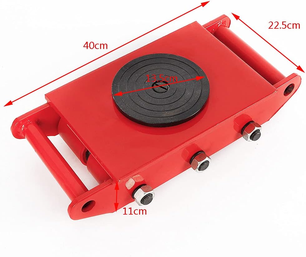 8T-Maschinenförderer, Transportrolle mit 360° Drehdeckel (Red) Rot, Rot