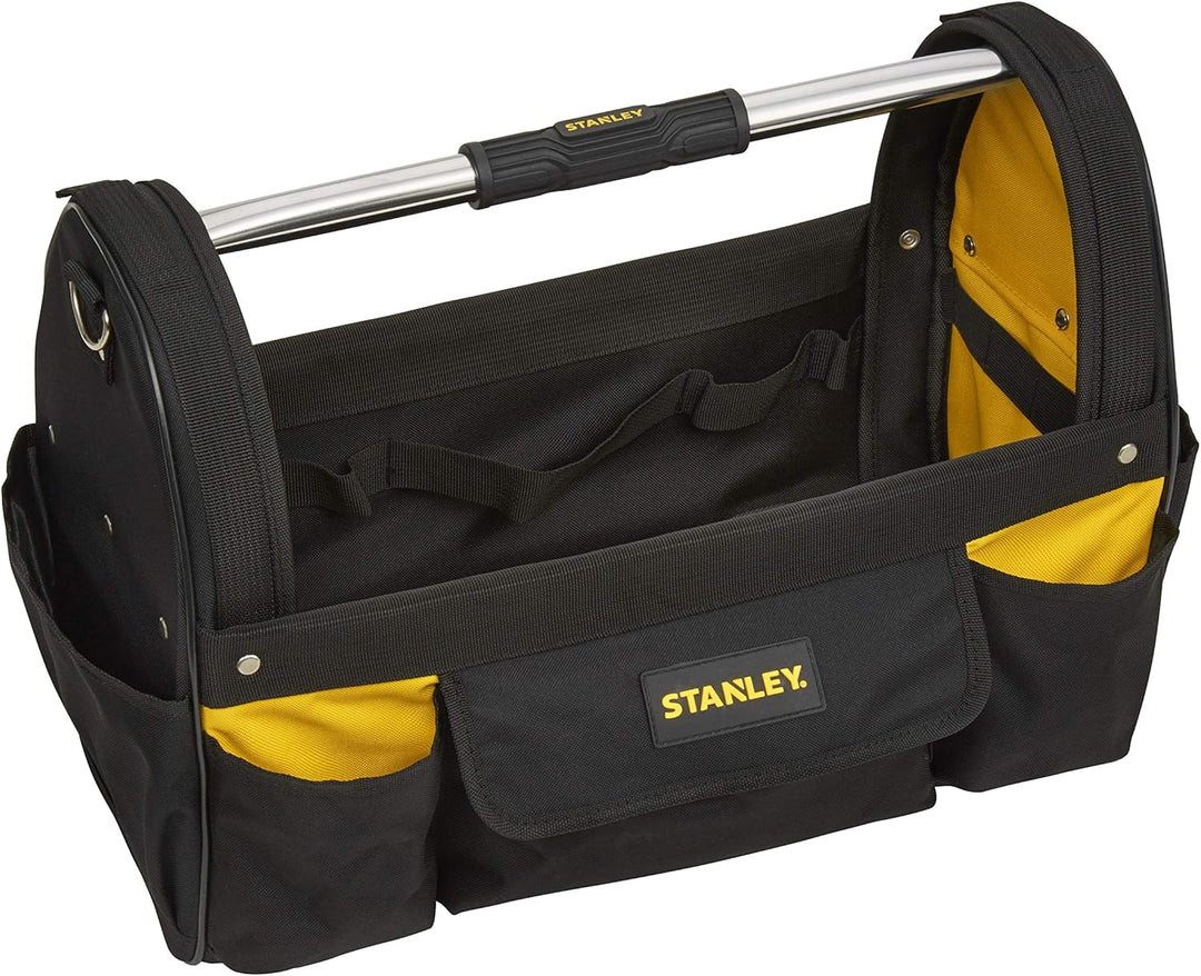 Stanley Werkzeugtrage (47 x 34,3 x 22,9 cm, offene Box aus 600 Denier Nylon mit verstellbarem Schult