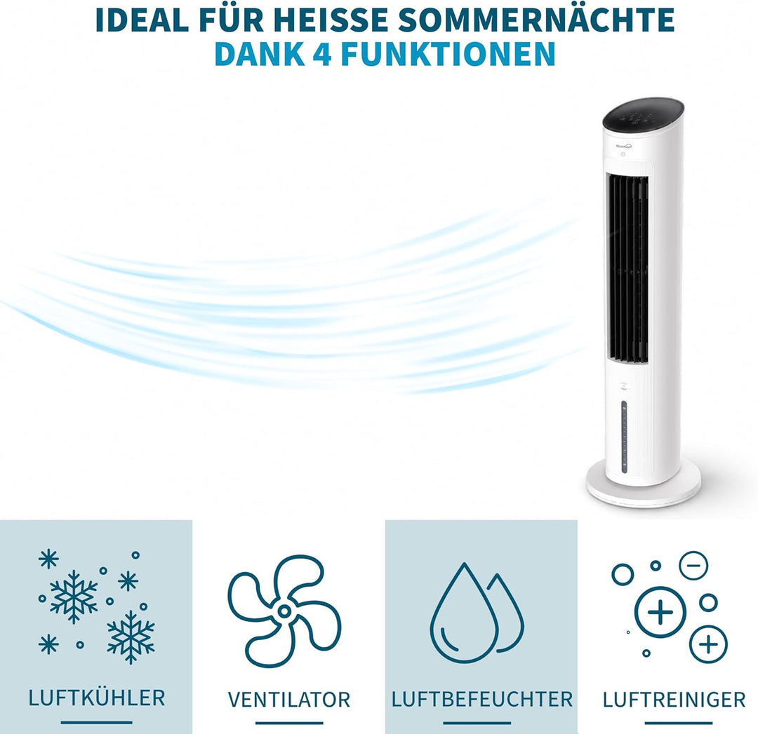 Turmventilator mit Wasserkühlung, Luftkühler, Verdunstungskühler, Ventilator, Tragbares Kühlgerät, T