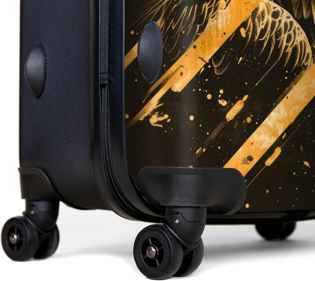 NoBoringSuitcases.com® Koffer XL Gross 77x51.5x28 cm Reisekoffer mit 4 Rollen Leicht Trolley Hartsch