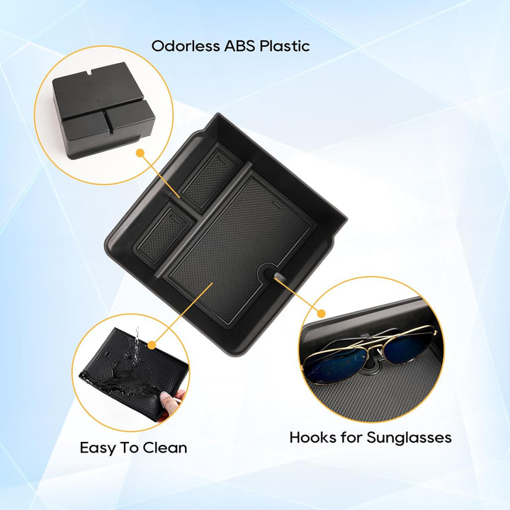 LFOTPP für Tesla Model 3 2024 2025 Mittelkonsole Organizer Hinten und Vorne Tray Handschuhfach, Tesl