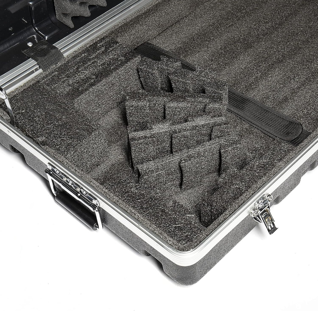 Music Store ABS Keyboard Case 61, Universal Keyboard Flightcase, Schwarz, 7.8 kg, mit Schnappverschl