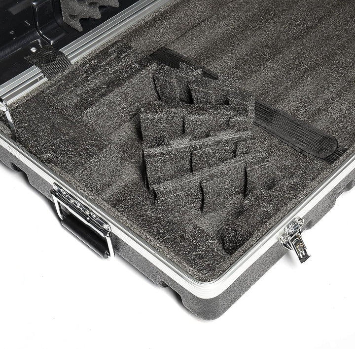Music Store ABS Keyboard Case 61, Universal Keyboard Flightcase, Schwarz, 7.8 kg, mit Schnappverschl