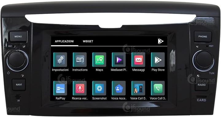 Personalisiertes Autoradio für Lancia Ypsilon serienmässig ohne Front-USB Android GPS Bluetooth WiFi