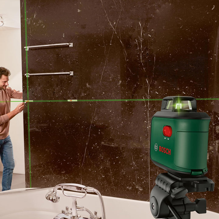 Bosch Kreuzlinienlaser AdvancedLevel 360 mit Premium-Stativ (3 Laserlinien inkl. 360° zum Ausrichten