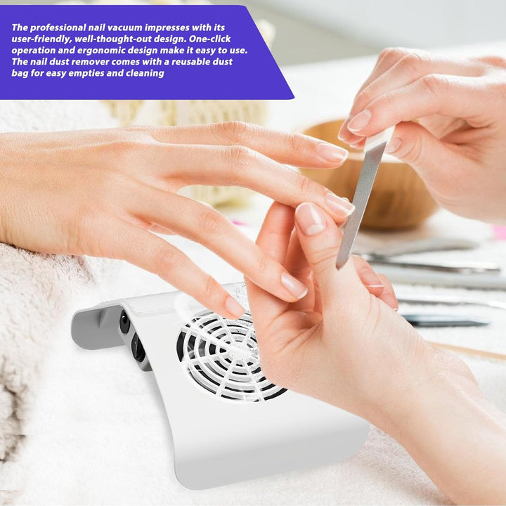 Professionelle Nagelstaubsauger: 40w Staubabsaugung für Nägel mit 2 Staubsammelbeutel, Professionell