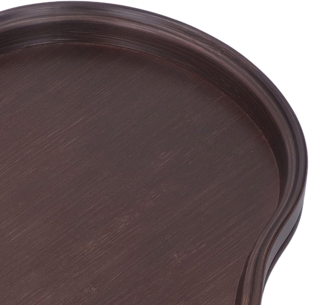 Strukturiertes Teetablett, Elegante Walnussfarbe, multifunktionales Couchtischtablett für den Gästee