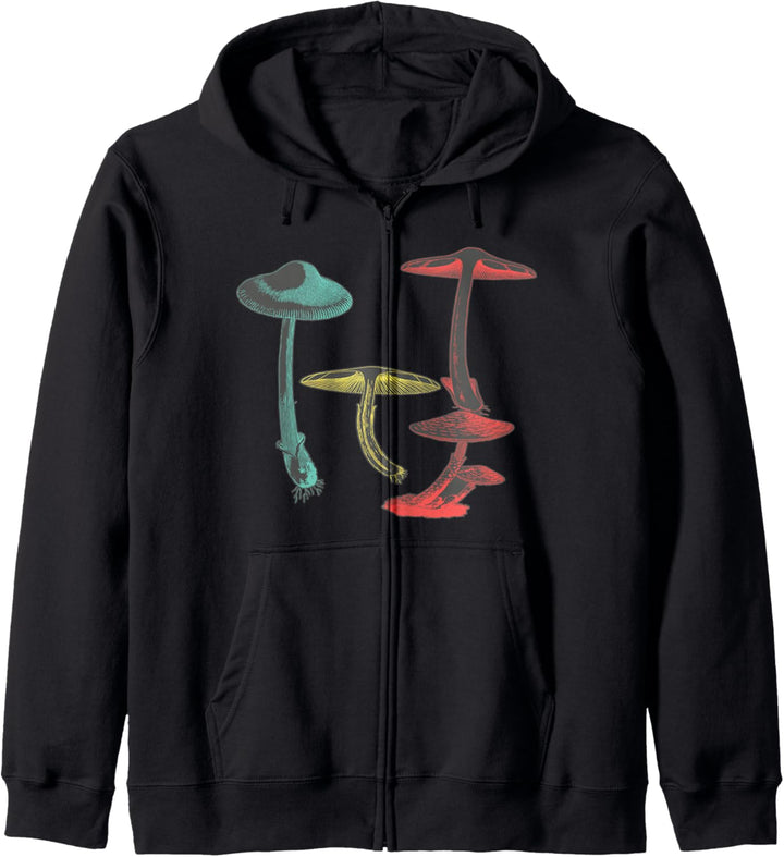 Botanische Pilzillustration Kapuzenjacke