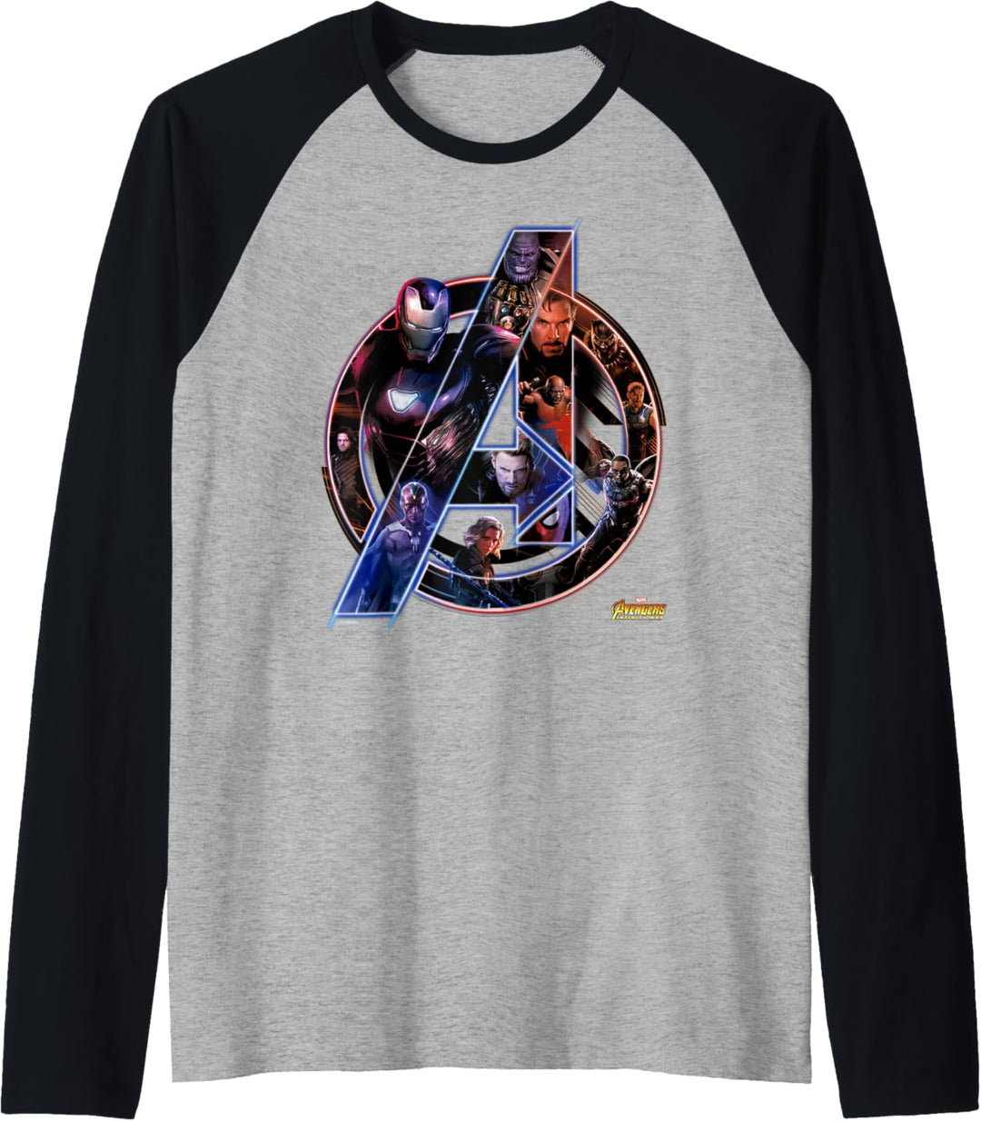 Marvel Avengers Infinity War Neon Team Raglan