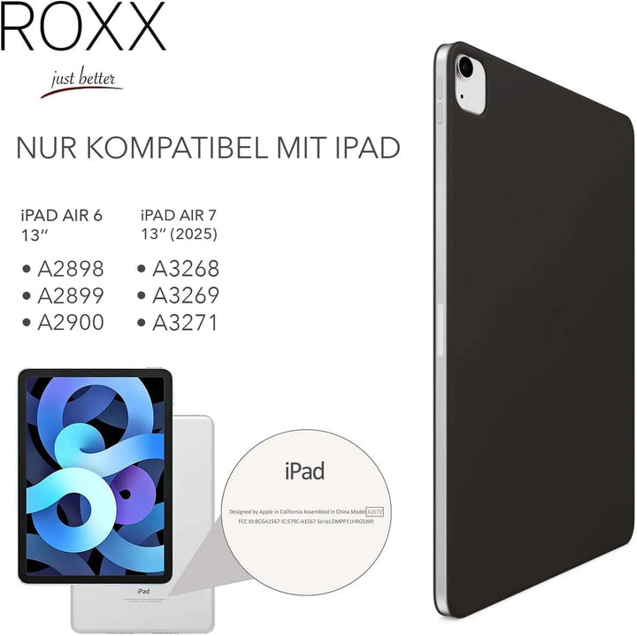 Roxx Hardcase Hülle mit Innenschutz | Wie das Original | Magnetisch | Kompatibel mit iPad Air 6 (202