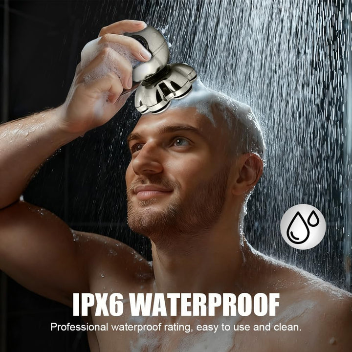LOPHE Glatzen Rasierer Herren, 5 in 1 Kopfrasierer IPX7 Wasserdichter, Glatze Kopf Rasierer mit 7D M