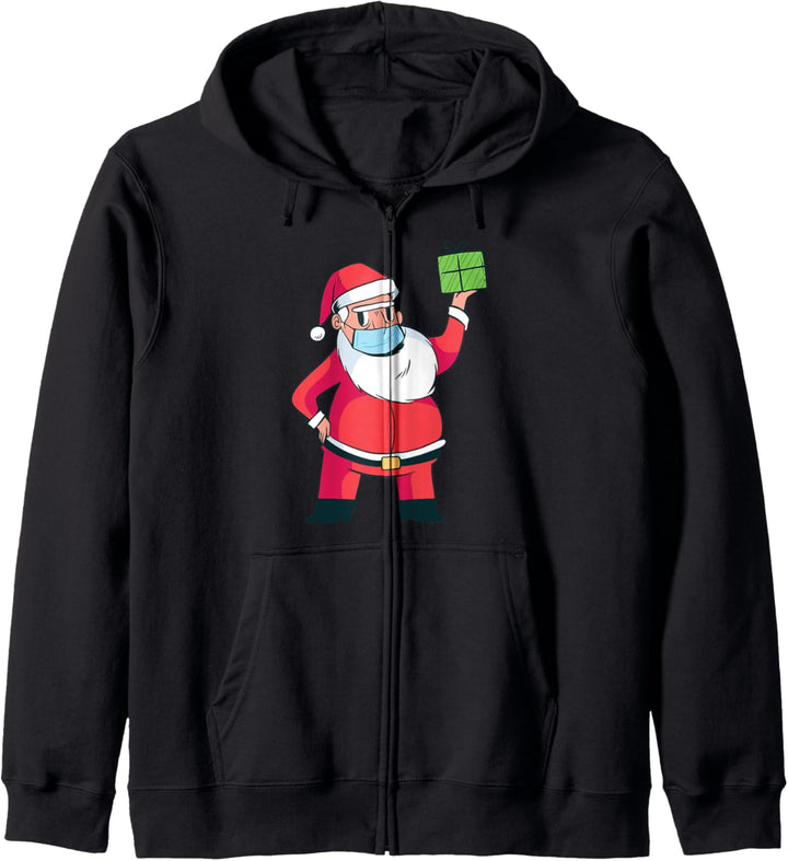 Weihnachten Maske Weihnachtsmann 2020 Kapuzenjacke