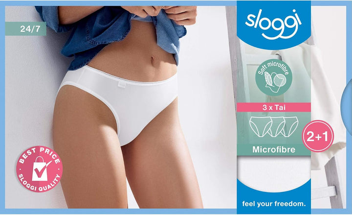 Sloggi - 24/7 Microfibre - Tai Slip - Spar-Pack 34 Weiss, 34 Weiss