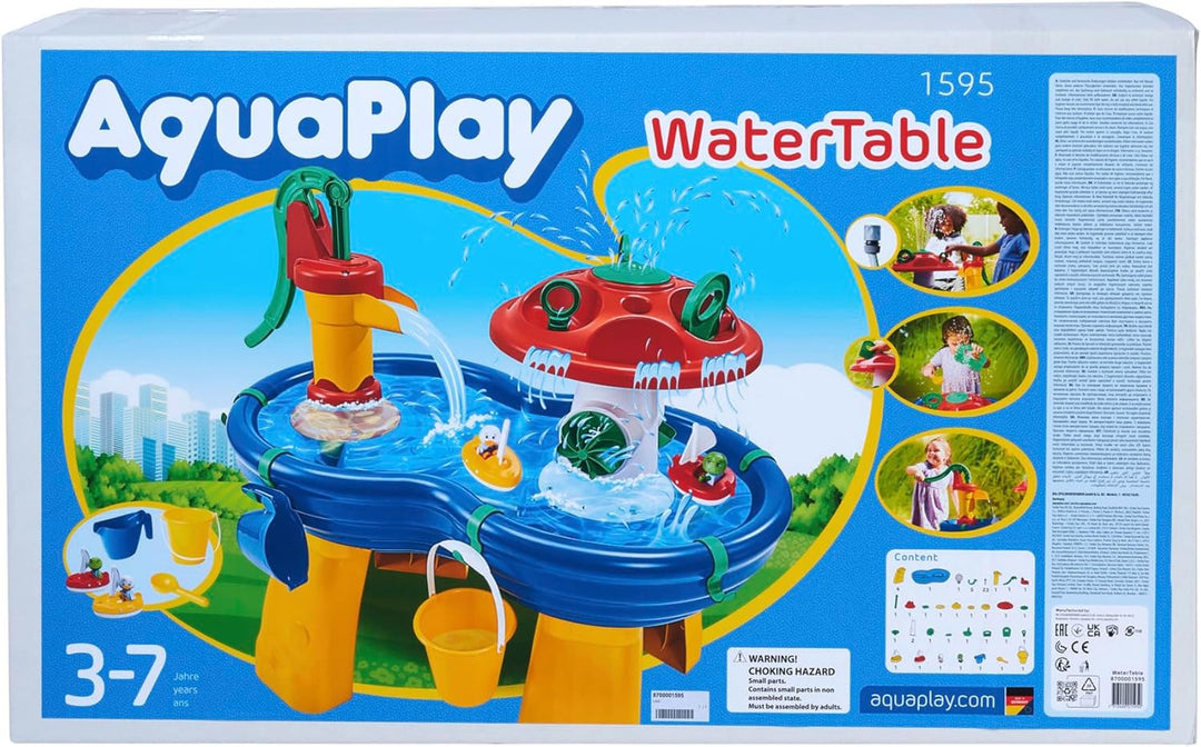 AquaPlay Wassertisch - grosses Outdoor-Wasserspiel (100 x 58 x 90 cm) für Kinder ab 3 Jahre, Wassers