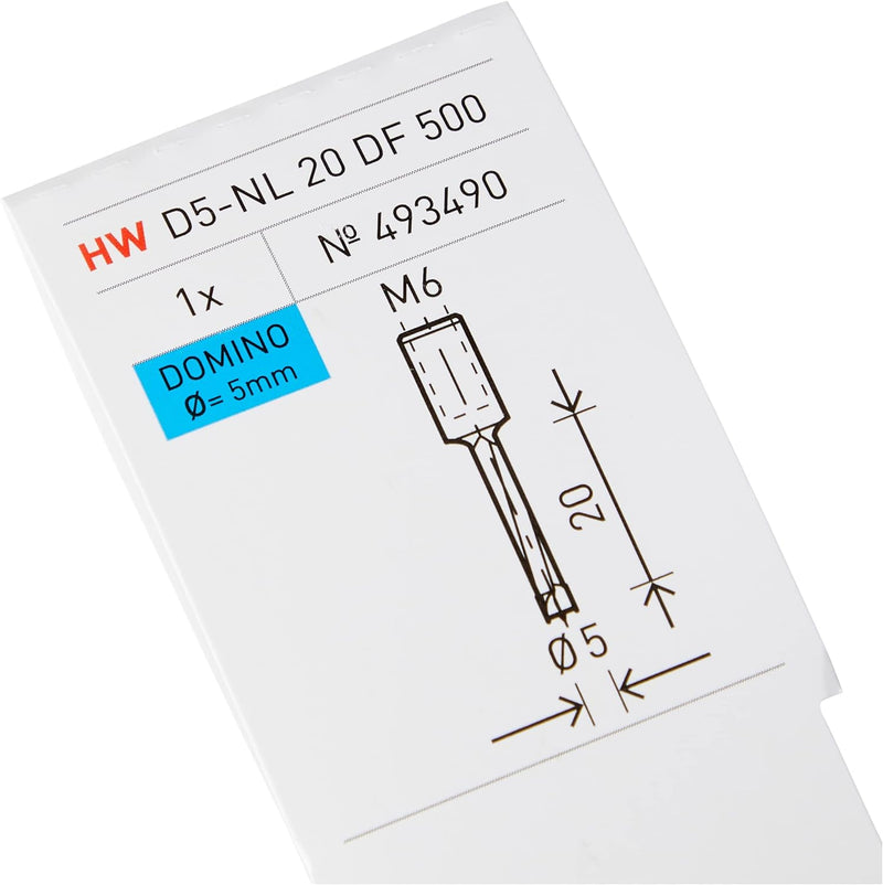 Festool DOMINO Fräser D 5-NL 20 HW-DF 500 5 x 20 mm, 5 x 20 mm