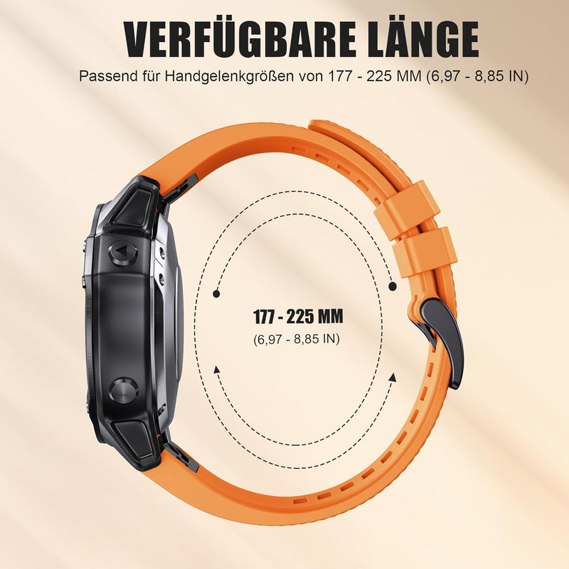 Quickfit 22mm für Garmin Fenix 5/5 Plus/6/6 Pro/7/7Pro, Quickfit Armband 22mm für Garmin Epix 2, Ins