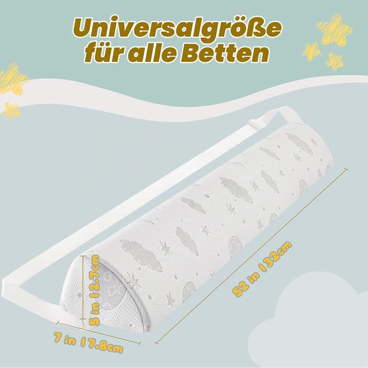Rausfallschutz Kinderbett - Schaumstoff Bettschutz mit verstellbaren Gurten, Anti-Rutsch, Air-Layer-