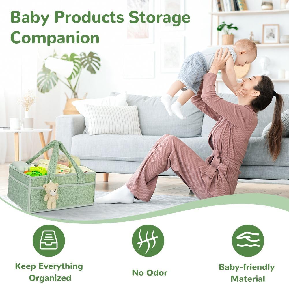 Baby Windel Caddy Organizer, Windel Organizer, Tragbarer Wickeltasche organizer, Plüsch Baby Diaper