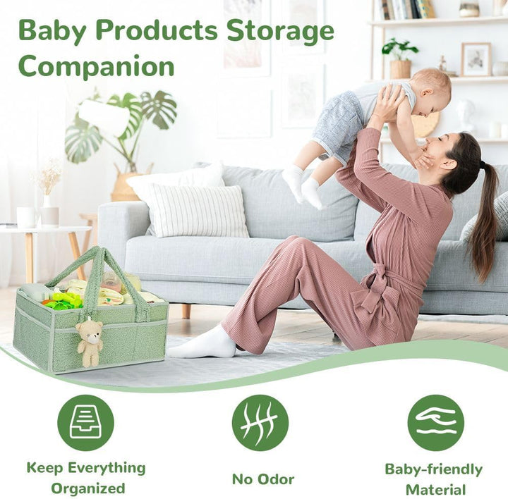 Baby Windel Caddy Organizer, Windel Organizer, Tragbarer Wickeltasche organizer, Plüsch Baby Diaper