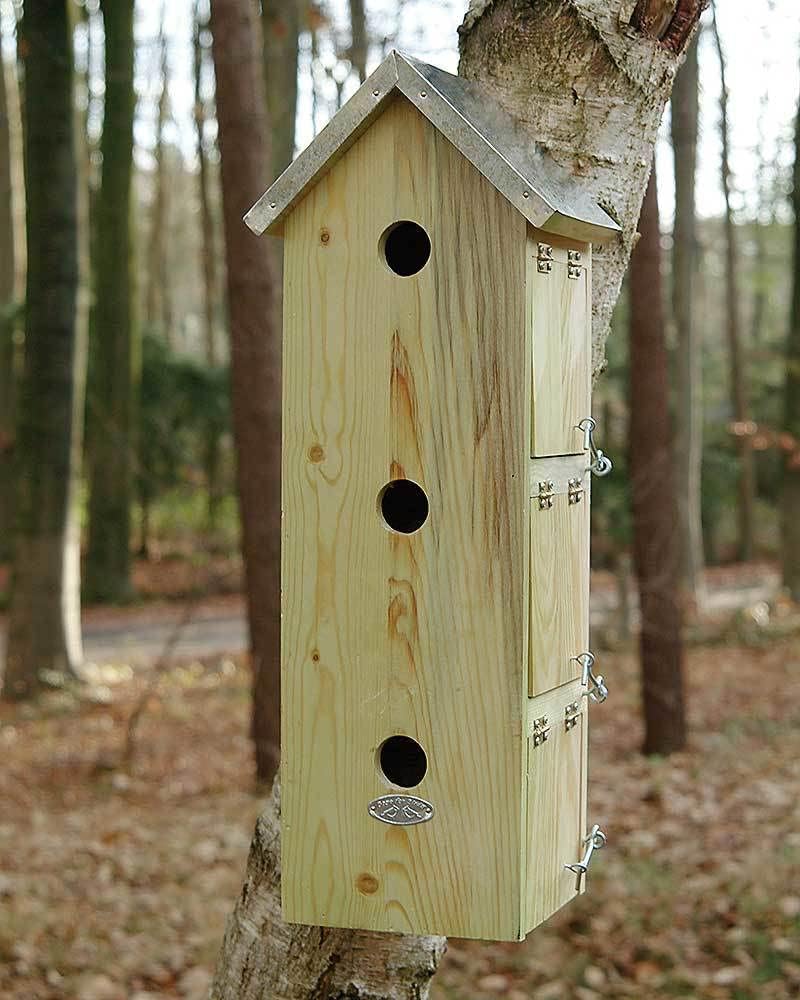 Esschert Design NKM Holzsperling, flach, 51 x 20 x 17 cm, Natur