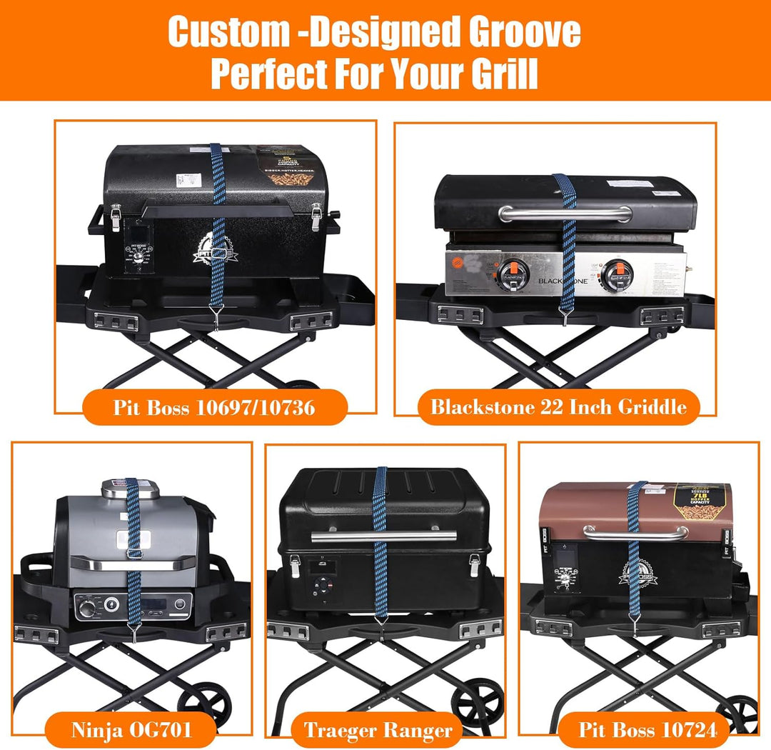 GFTIME Grillständer für Ninja Woodfire Grill, Grillwagen, zusammenklappbarer Outdoor-Grillständer fü