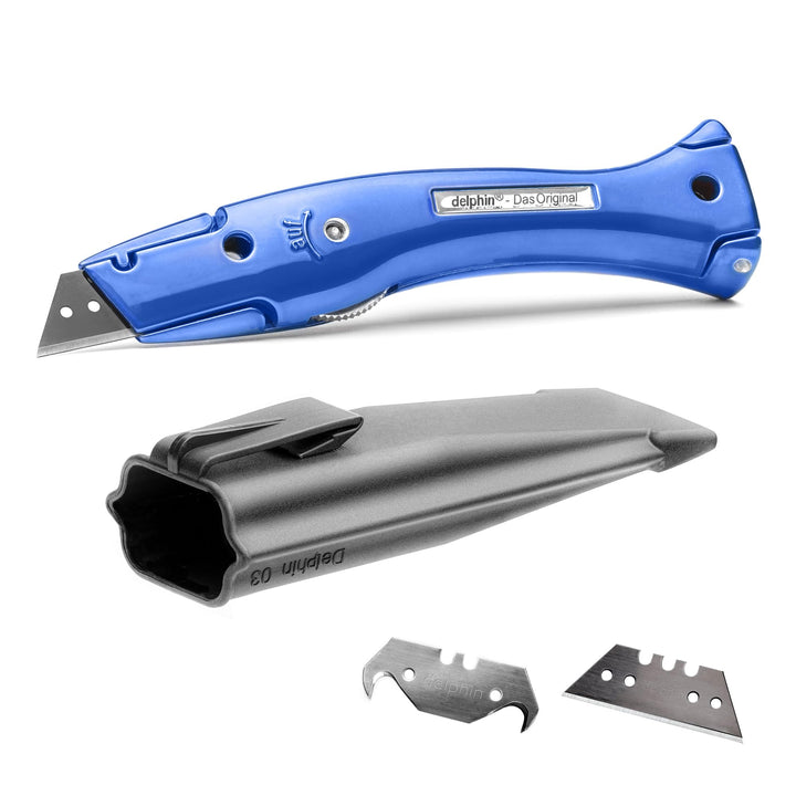 Delphin®-03 Style Edition inkl. Klingen und Kunststoffköcher, Teppichmesser