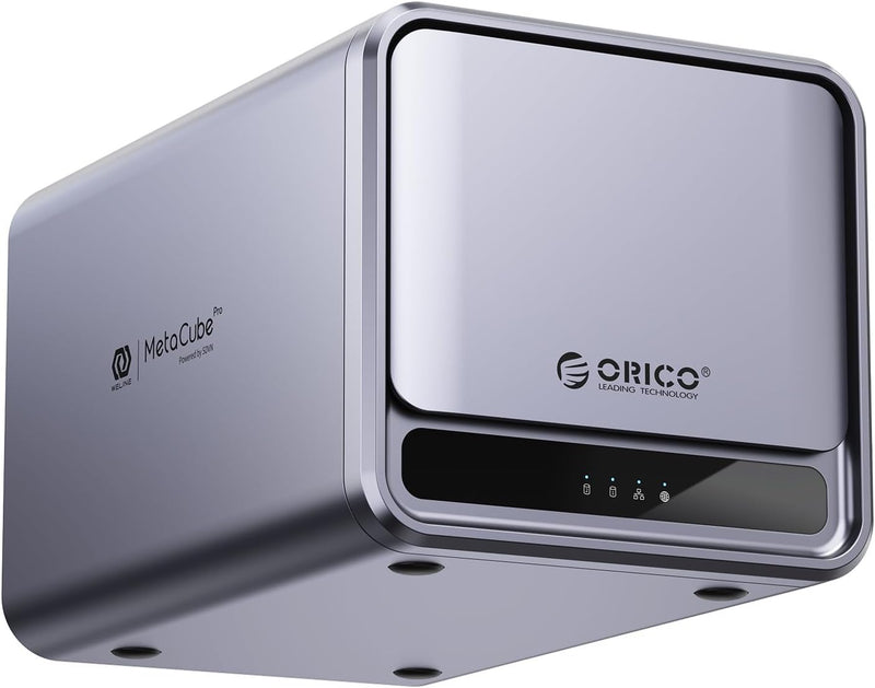 ORICO 2 Bay NAS Speicher und Private Cloud, Netzwerkfähiges Gehäuse mit APP-Anbindung für Familie, S