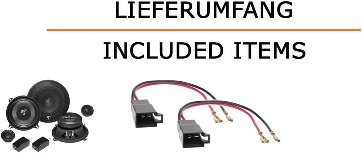 Lautsprecher Boxen Einbaupaket für Hifonics VX52E kompatibel mit Audi A4 B5, Cabrio Armaturenbrett |