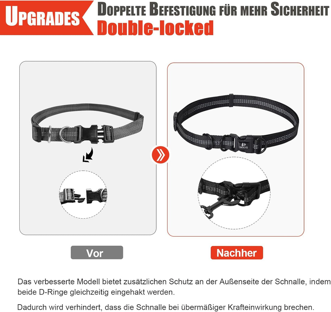 Snocyo Joggingleine Hunde, Jogging Hundeleine für Mittelgrosse und Grosse Hunde, Elastische und Refl