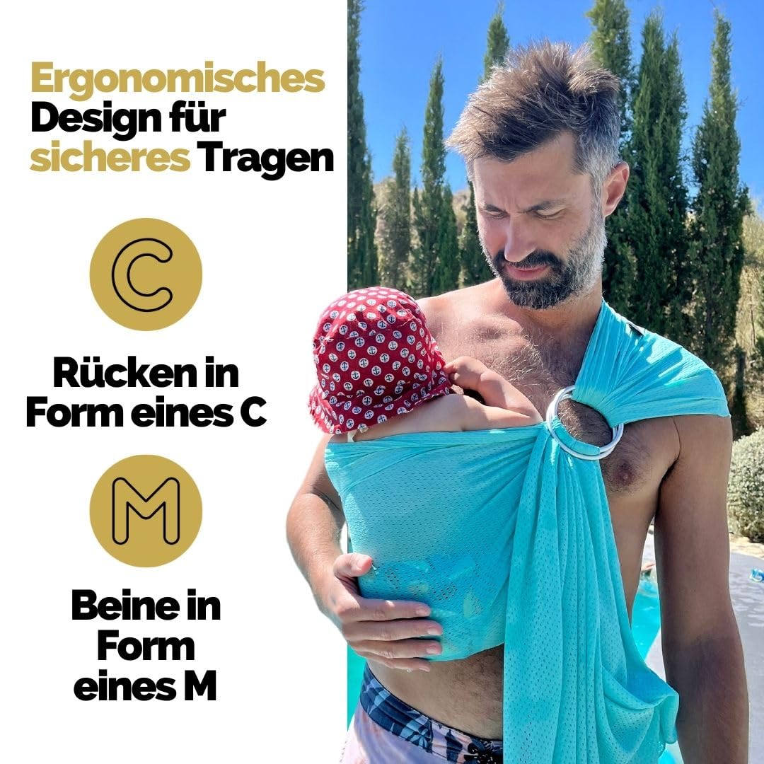 Amarsupiel | Baby-Wasserträger | Baby Wasser Schultergurt | Ultraschnell trocknende | Ergonomische B