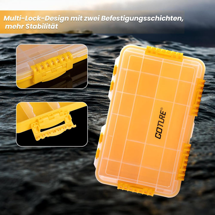 Goture Tacklebox,Kleinteilebox Angeln,Tackle Box Angeln,Köderbox,Angelbox kiste Koffer，Angelzubehör