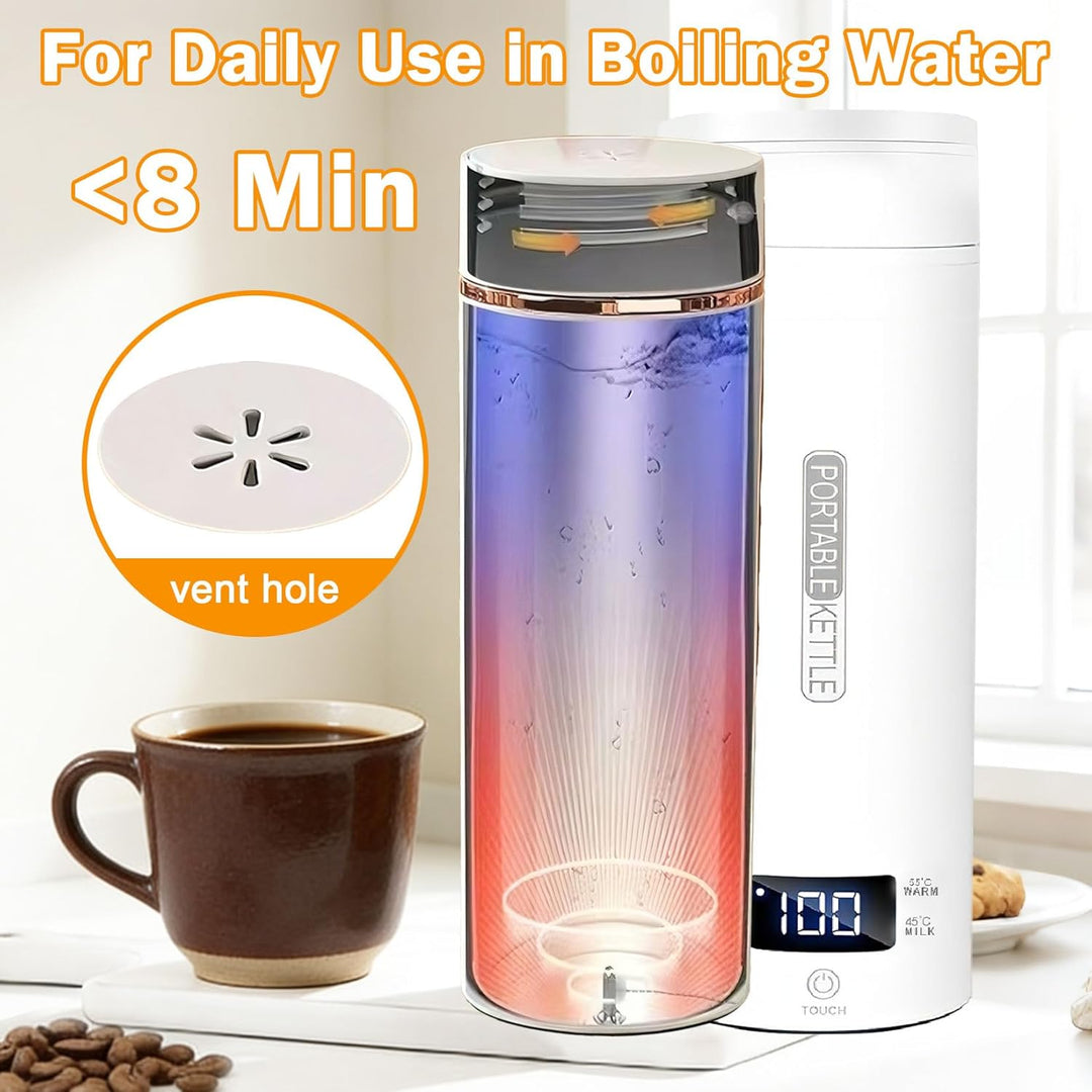 Herbst Reisewasserkocher Klein 500ML Tragbarer Reise Wasserkocher mit Temperatureinstellung Automati