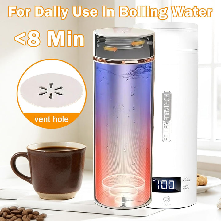 Herbst Reisewasserkocher Klein 500ML Tragbarer Reise Wasserkocher mit Temperatureinstellung Automati