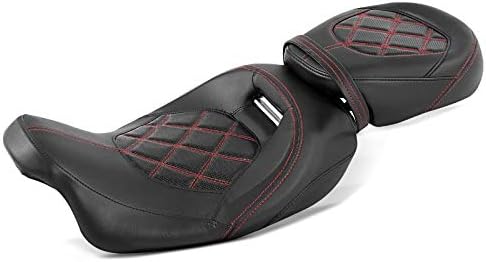Sitzbank für Harley Davidson Electra Glide Ultra Classic 09-20 Craftride RH3 schwarz-rot