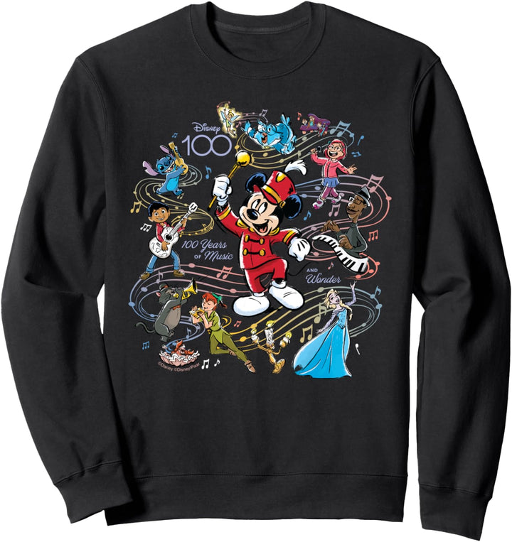 Disney 100 Years of Music and Wonder Mickey Full Color D100 Sweatshirt