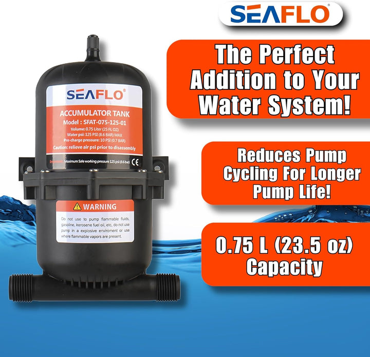 SEAFLO Wasserpumpe für Akkumulator, 125 psi, 666 g