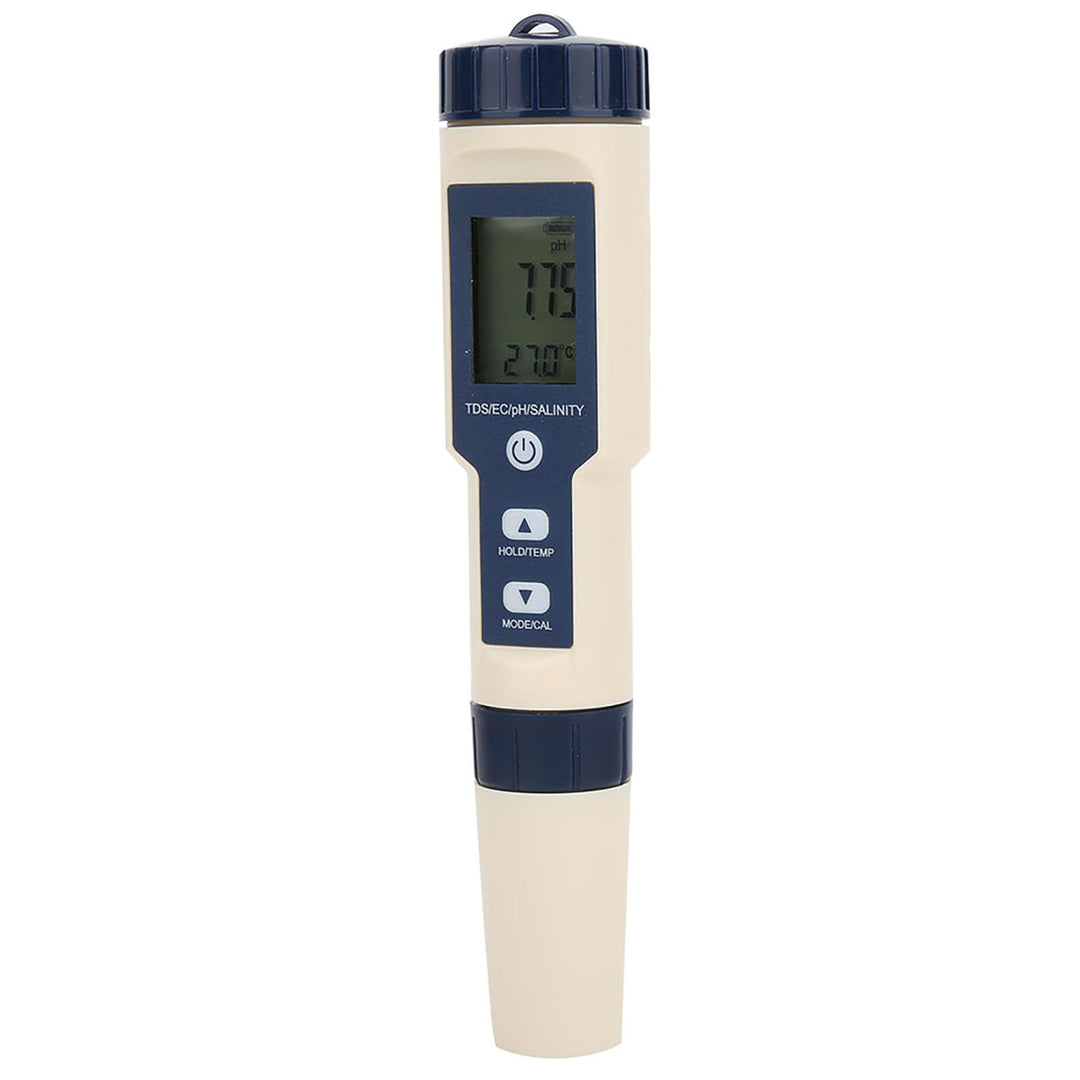 Digitales Salzgehaltmessgerät, EZ-9909 5-in-1 5-in-1-Salzgehalt-PH-Temp-EC- und TDS-Messgerät Wasser