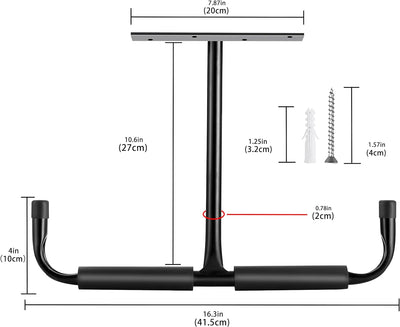 Sinoer Metall-Garagen-Deckenaufbewahrungshaken, an der Wand montierte Haken, Hochleistungs-Utility-H