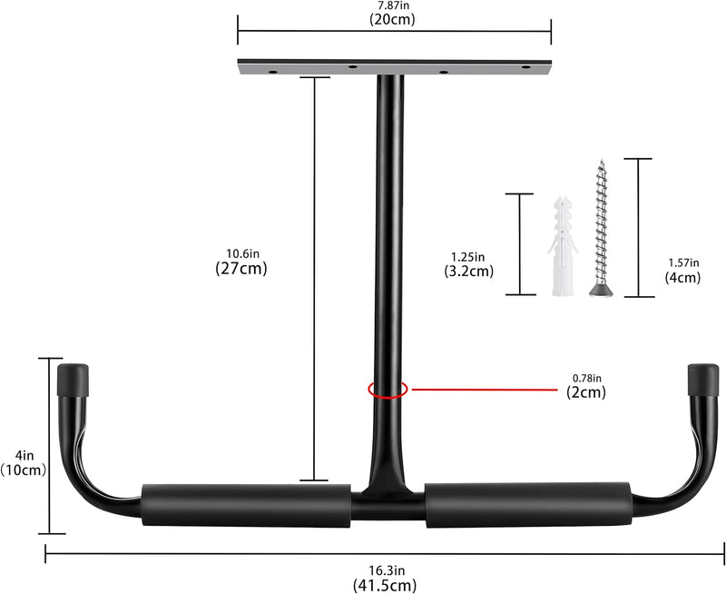 Sinoer Metall-Garagen-Deckenaufbewahrungshaken, an der Wand montierte Haken, Hochleistungs-Utility-H