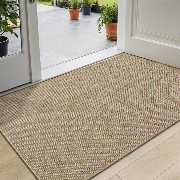 DEXI Fussmatte Innen 92 x 142 cm, rutschfest Schmutzfangmatte, waschbar Fussmatte, Dünne Eingangstür