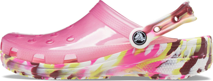 Crocs Unisex Classic Translucent Bleach Dye ClogVerstopfen 43/46 EU Fuchsia Fun Multi Marbled, 43/46