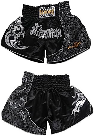 FLUORY Muay Thai Fight Shorts, MMA Shorts Bekleidung Training Käfig Kampf Grappling Martial Arts Kic