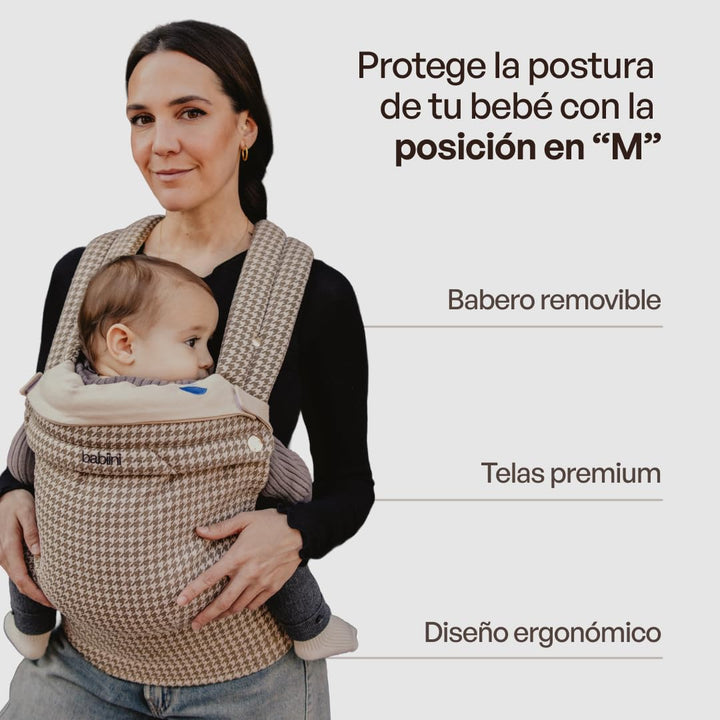Babytrage Ergonomisch Unisex Baby von 3.2 bis 16 kg Atmungsaktiv Baumwoll Lätzchen Waschbar Gepolste