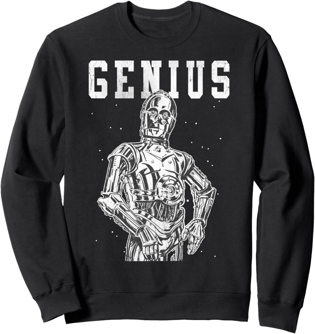 Star Wars C-3PO Genius In White Sweatshirt