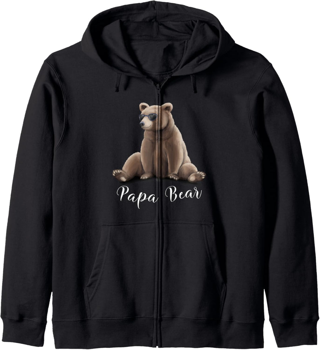 Grizzly Bär mit Sonnenbrille | Lässiger Papa Bear Vatertag Kapuzenjacke