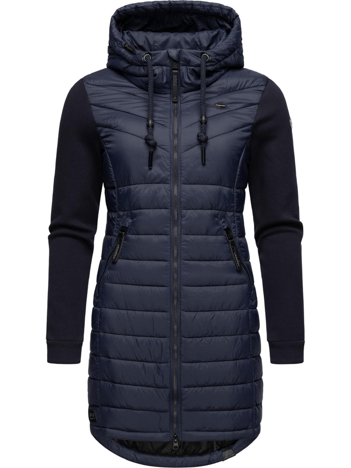 Ragwear Damen Übergangsjacke leichte Jacke lang mit Kapuze Lucinda Long II Intl XS-6XL 3XL Navy24, 3